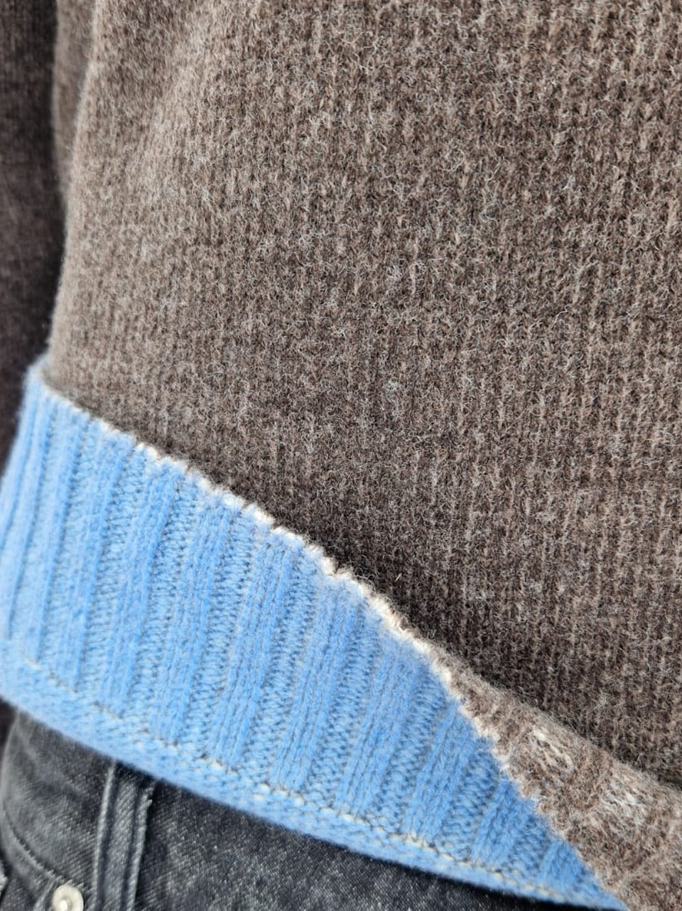 maglia reversibile tintura croce BRADLEY MORO CIELO BOB