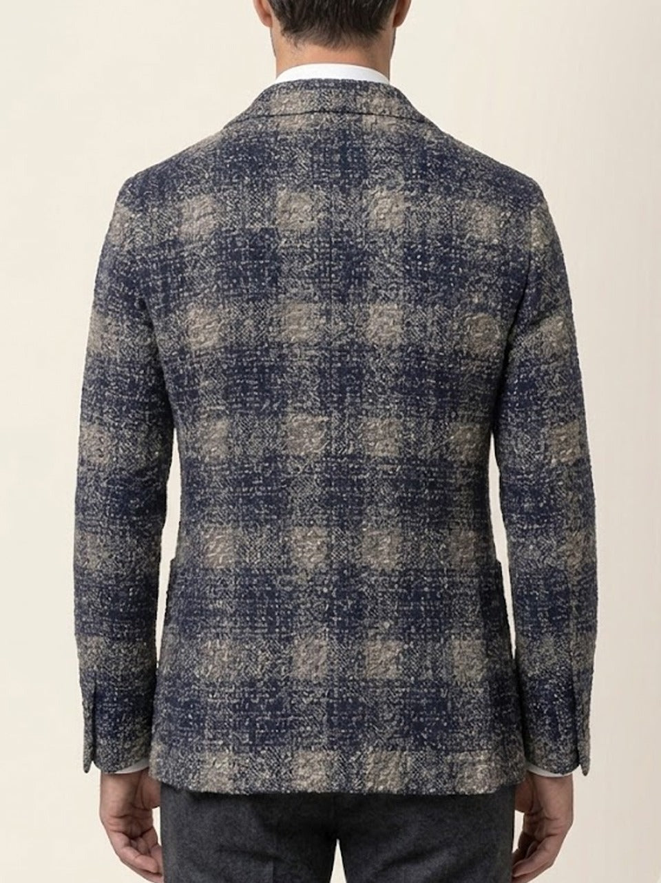 giacca check boucle MARDEN 467 TORTORA BOB