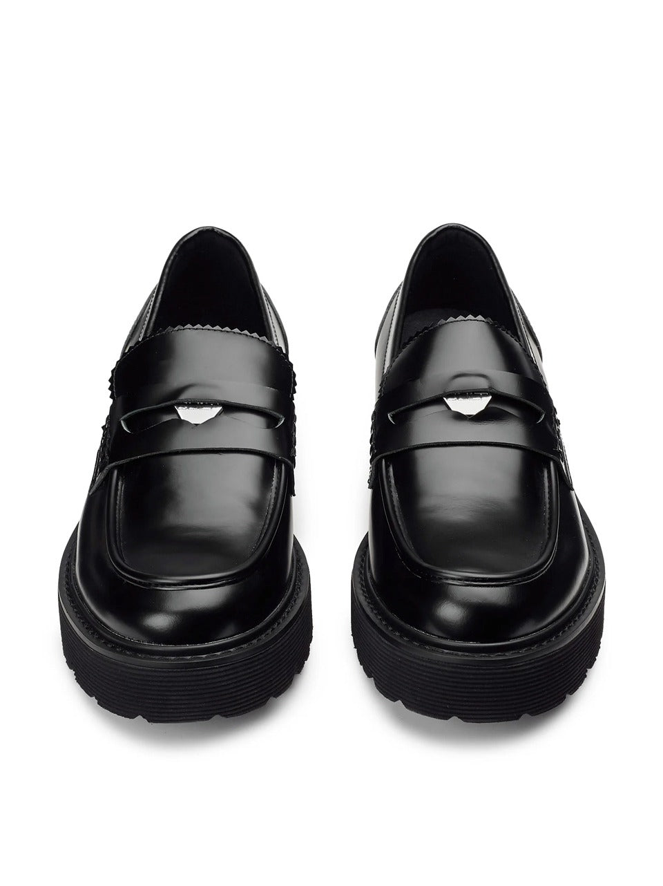 mocassino con passante con penny CLM3635 BLACK CULT