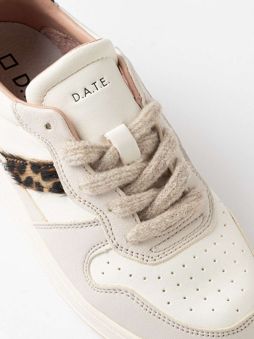 sneakers court 2.0 vintage W451-C2-VN-IL-IL IVORY LEOPARD D.A.T.E