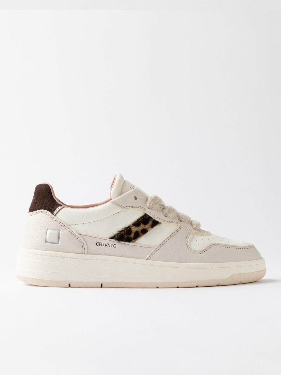 sneakers court 2.0 vintage W451-C2-VN-IL-IL IVORY LEOPARD D.A.T.E