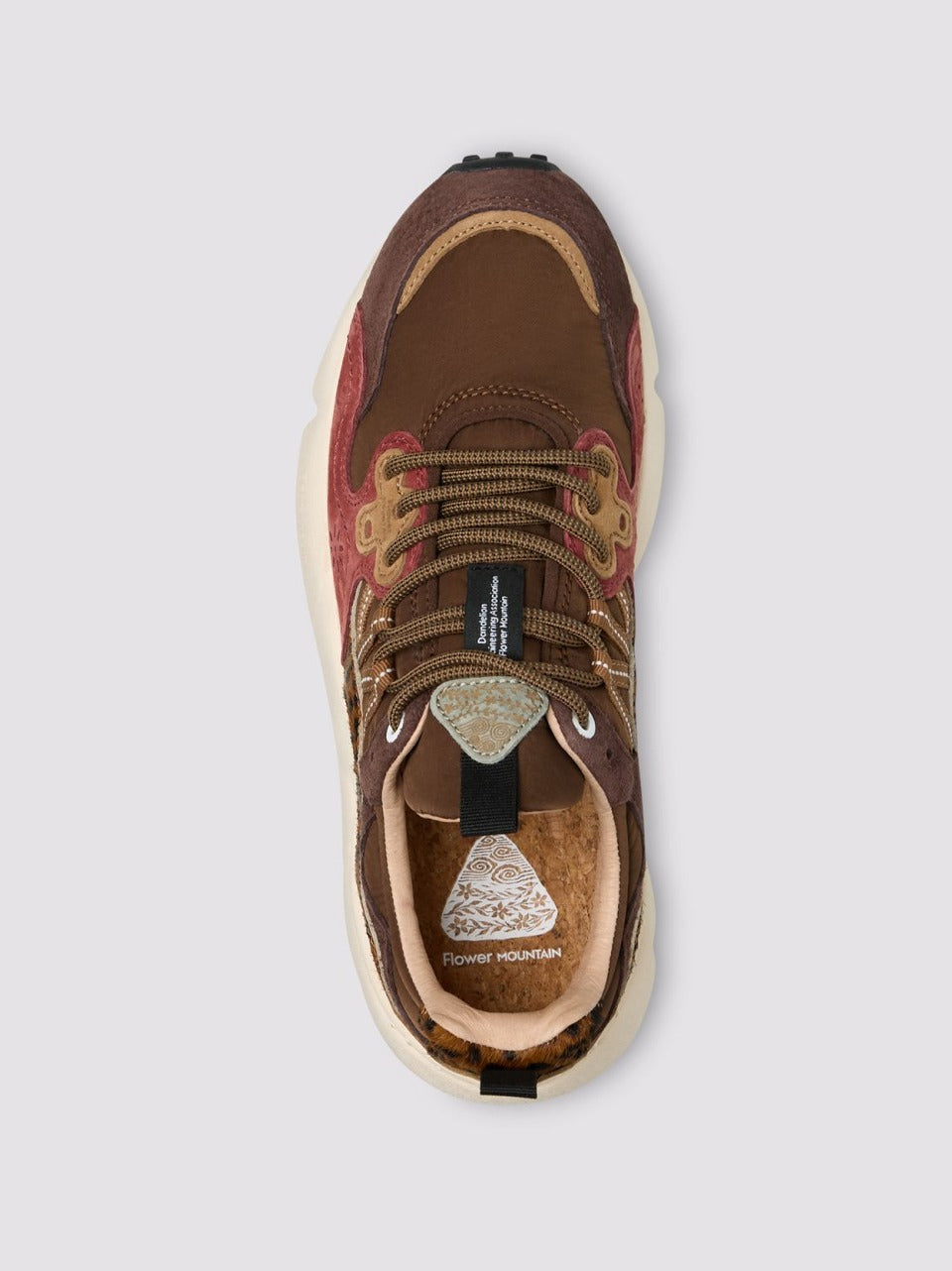 sneakers yamano 3 YAMANO 3 1D34 BROWN BORDEAUX FLOWER MOUNTAIN