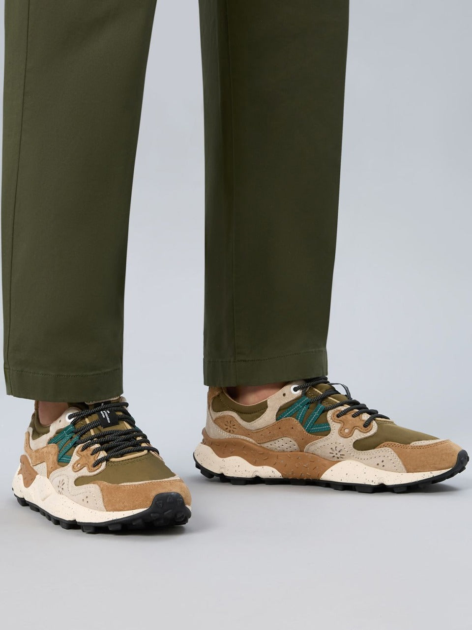 sneakers yamano 3 YAMANO 3 1E98 CREAM BROWN TAUPE FLOWER MOUNTAIN