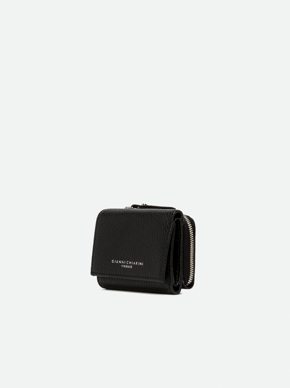 portafogli con clipe zip piccolo 5065GRN NERO GIANNI CHIARINI