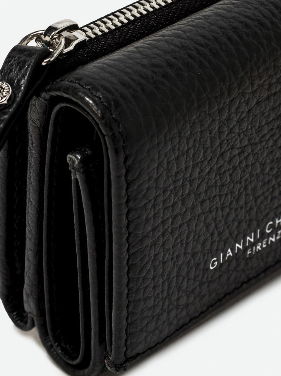 portafogli con clipe zip piccolo 5065GRN NERO GIANNI CHIARINI
