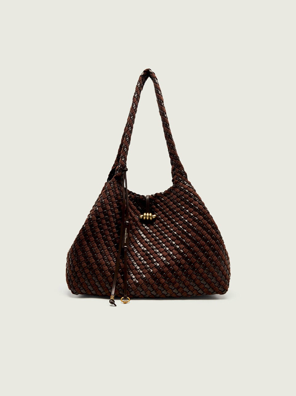 borsa aurelie grande camoscio e pelle intrecciata BS12067WPLINT ESPRESSO GIANNI CHIARINI