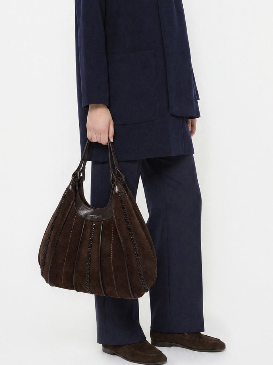borsa dua grane con intreccio BS12750CM-RALF ESPRESSO GIANNI CHIARINI