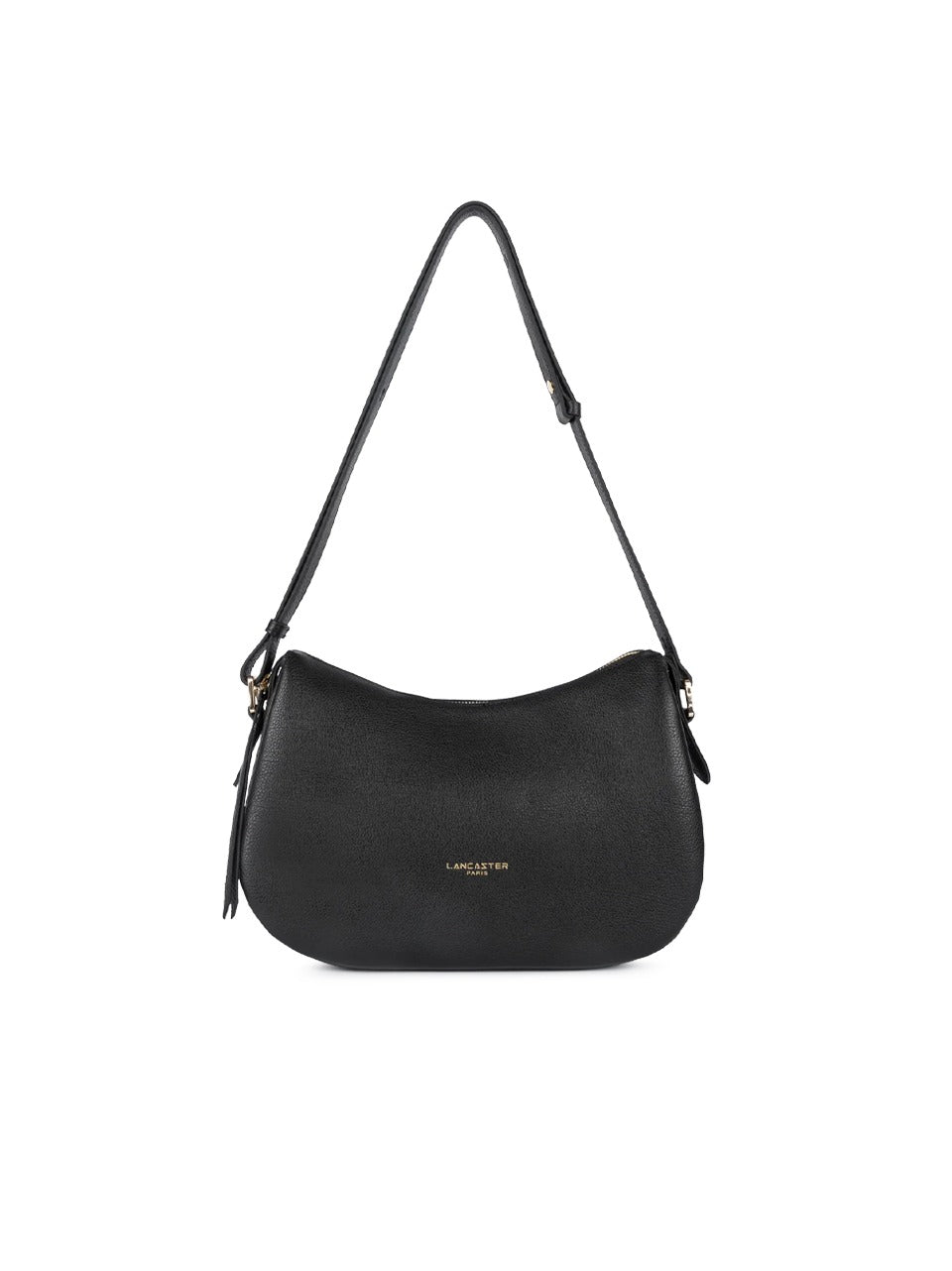 borsa a spalla con zip e 3 soffietti 529-95 NERO LANCASTER
