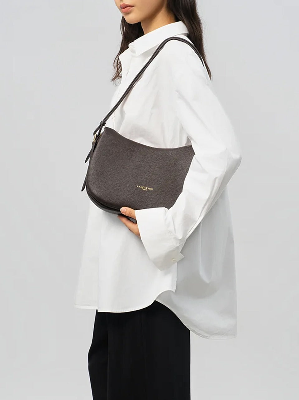 borsa a spalla con zip e 3 soffietti 529-95 T.MORO LANCASTER