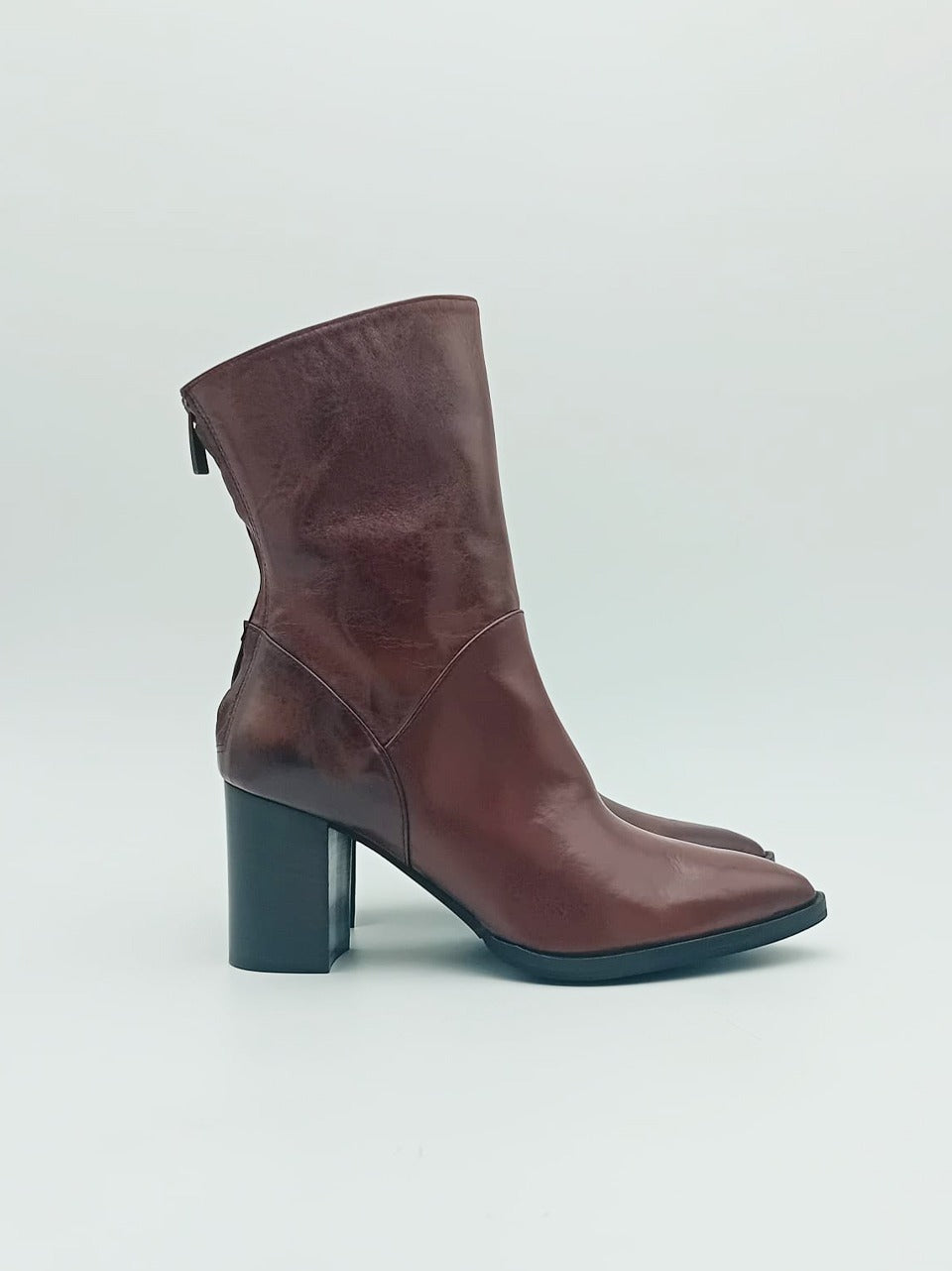 stivaletto con zip posteriore tacco h 70 mm 7038\5 DALLASBROWN malu'