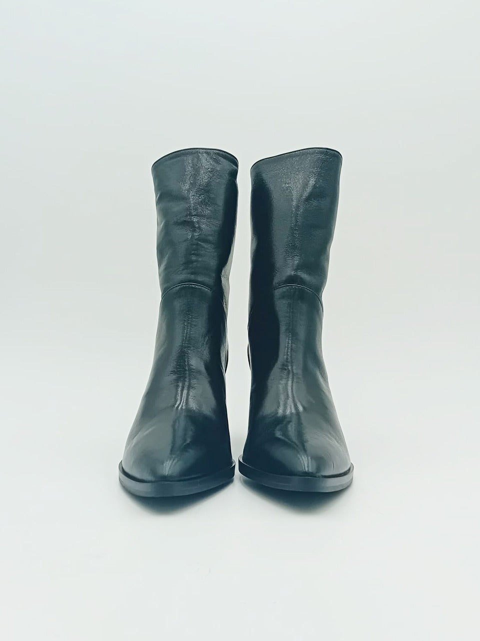 stivaletto con zip posteriore tacco h 70 mm 7038\5 OLDNERO