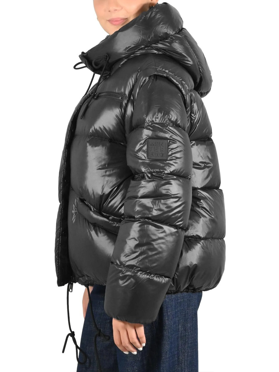 piumino a trapezio con cappuccio FW67915 N MONTEREGGI