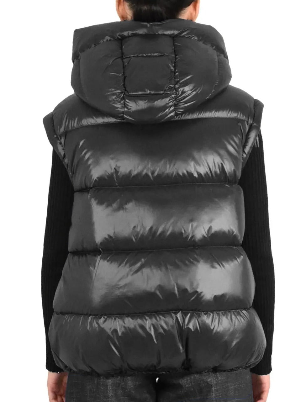 piumino a trapezio con cappuccio FW67915 N MONTEREGGI