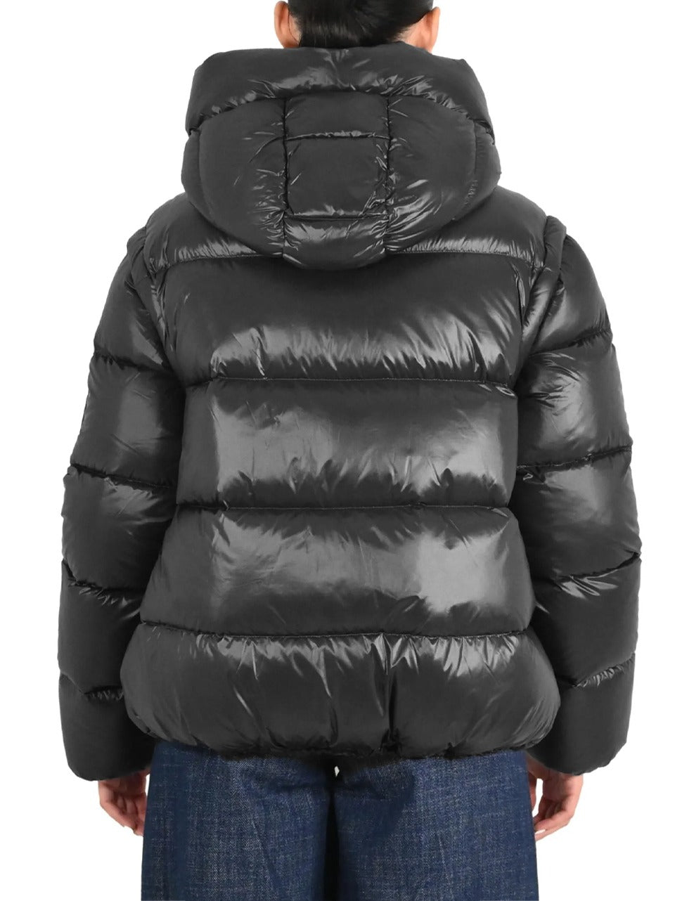 piumino a trapezio con cappuccio FW67915 N MONTEREGGI