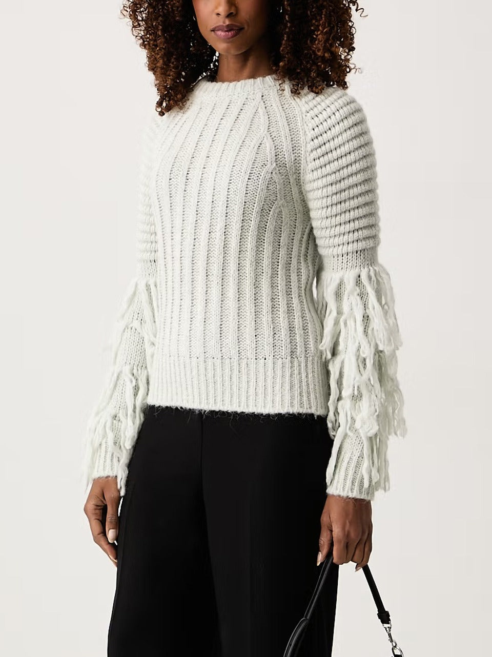 maglia maniche con frange 2K0093 KK033 MERCURI Patrizia pepe