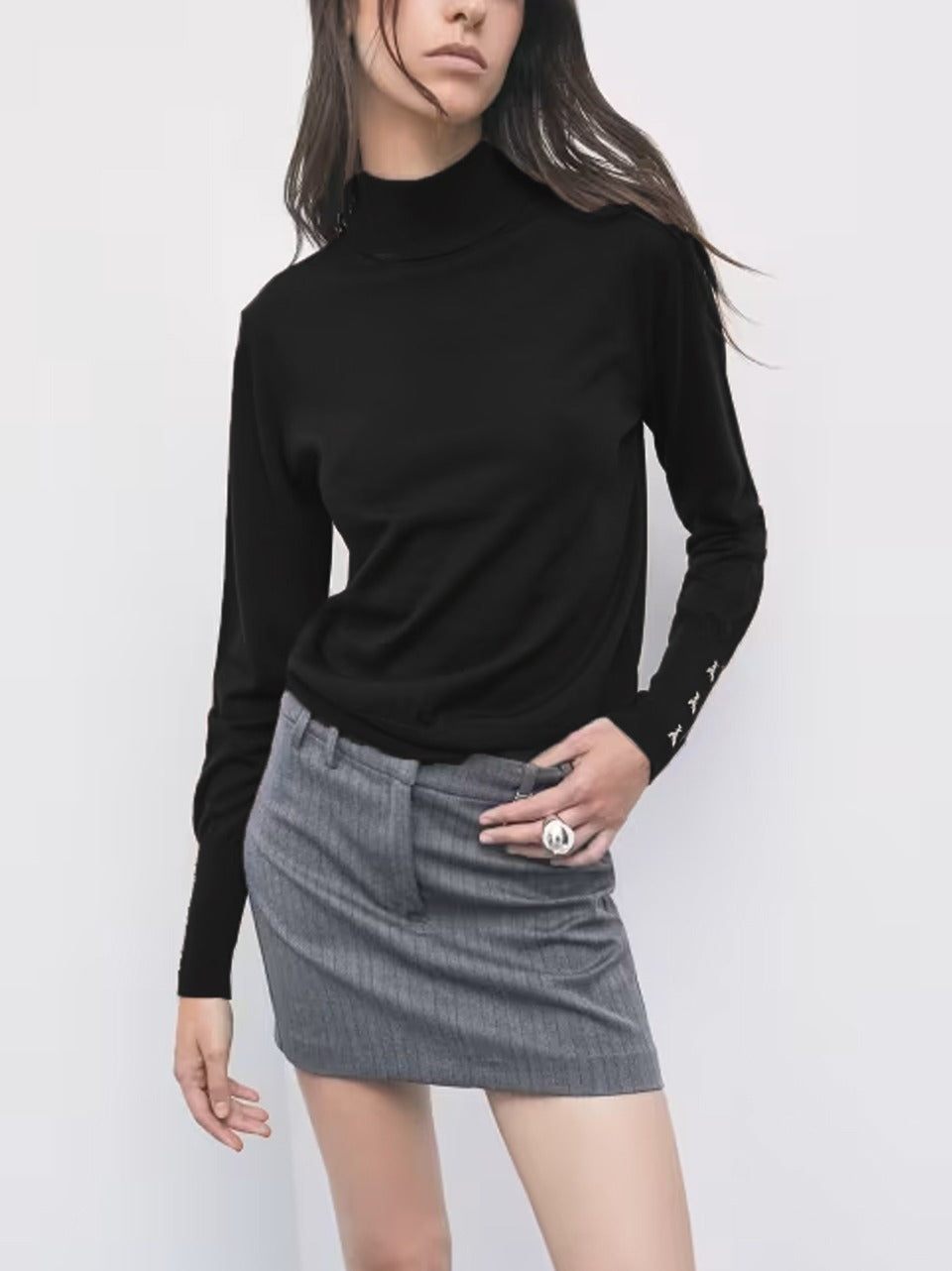 maglia collo alto 8K0427 KM36 N Patrizia pepe