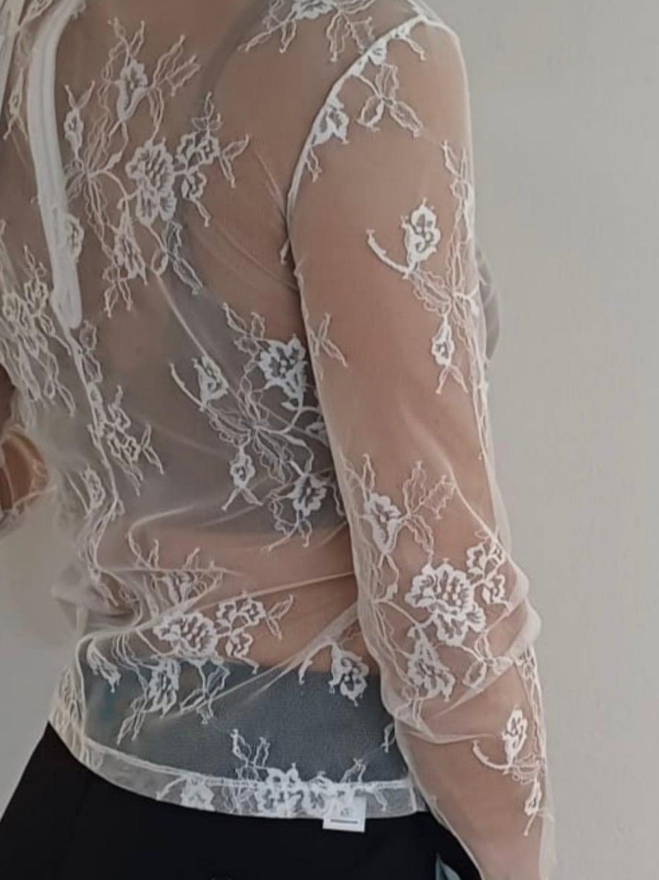 blusa in pizzo collo alto 8M0349 J0050 B Patrizia pepe