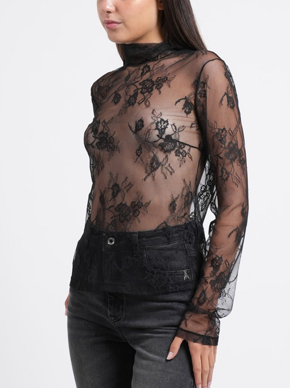 blusa in pizzo collo alto 8M0349 J0050 K103 Patrizia pepe