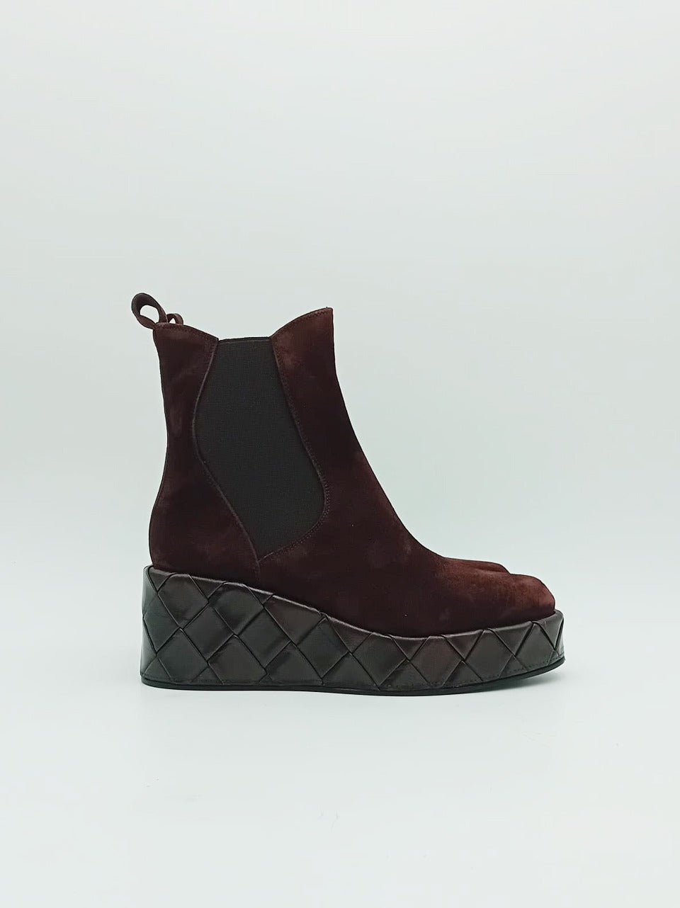 stivaletto intrecciato tacco 70 mm con zip interna 12241 TDM PONS QUINTANA
