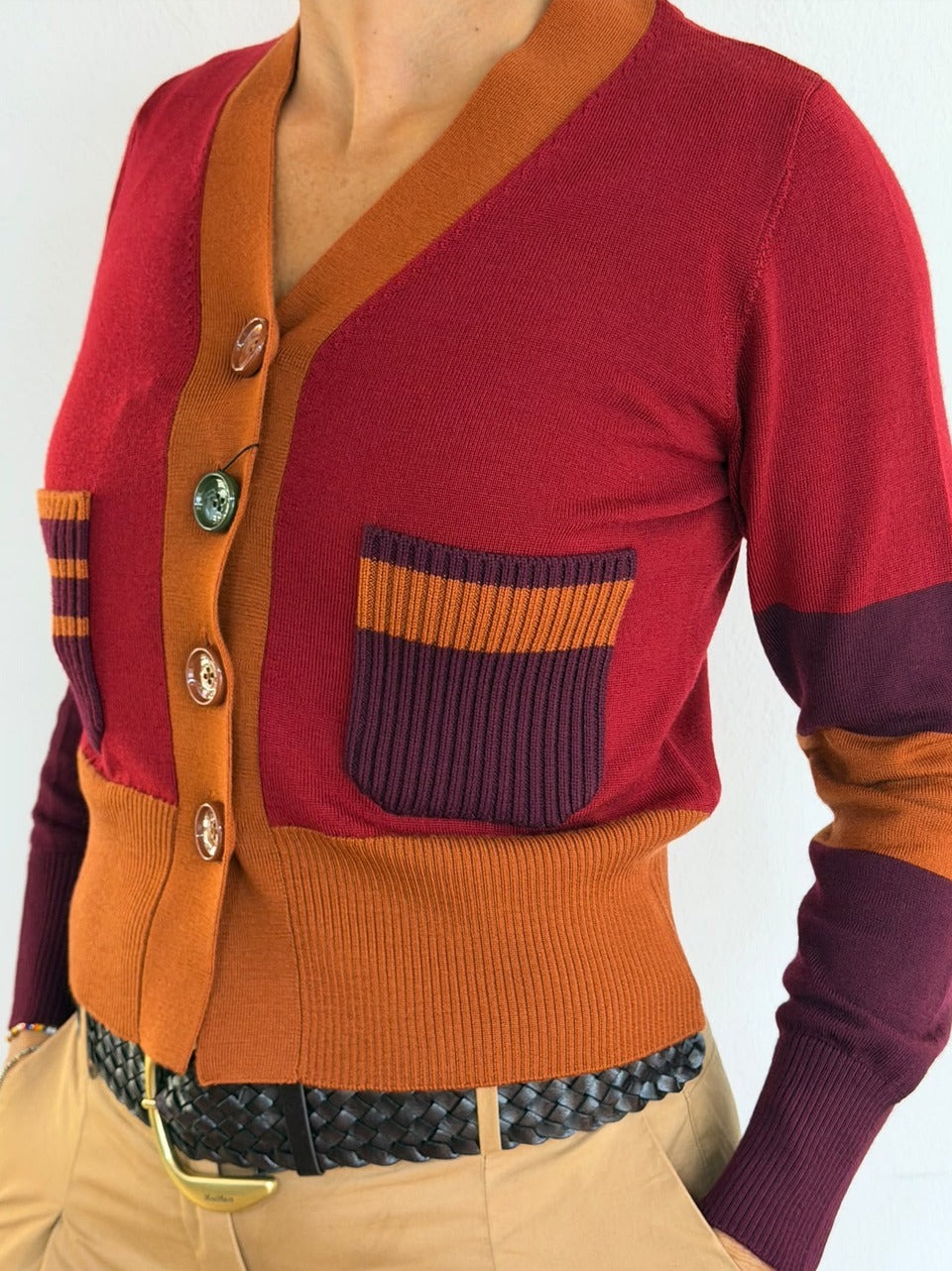 cardigan bottoni colorati M54 V005 QUILISIA