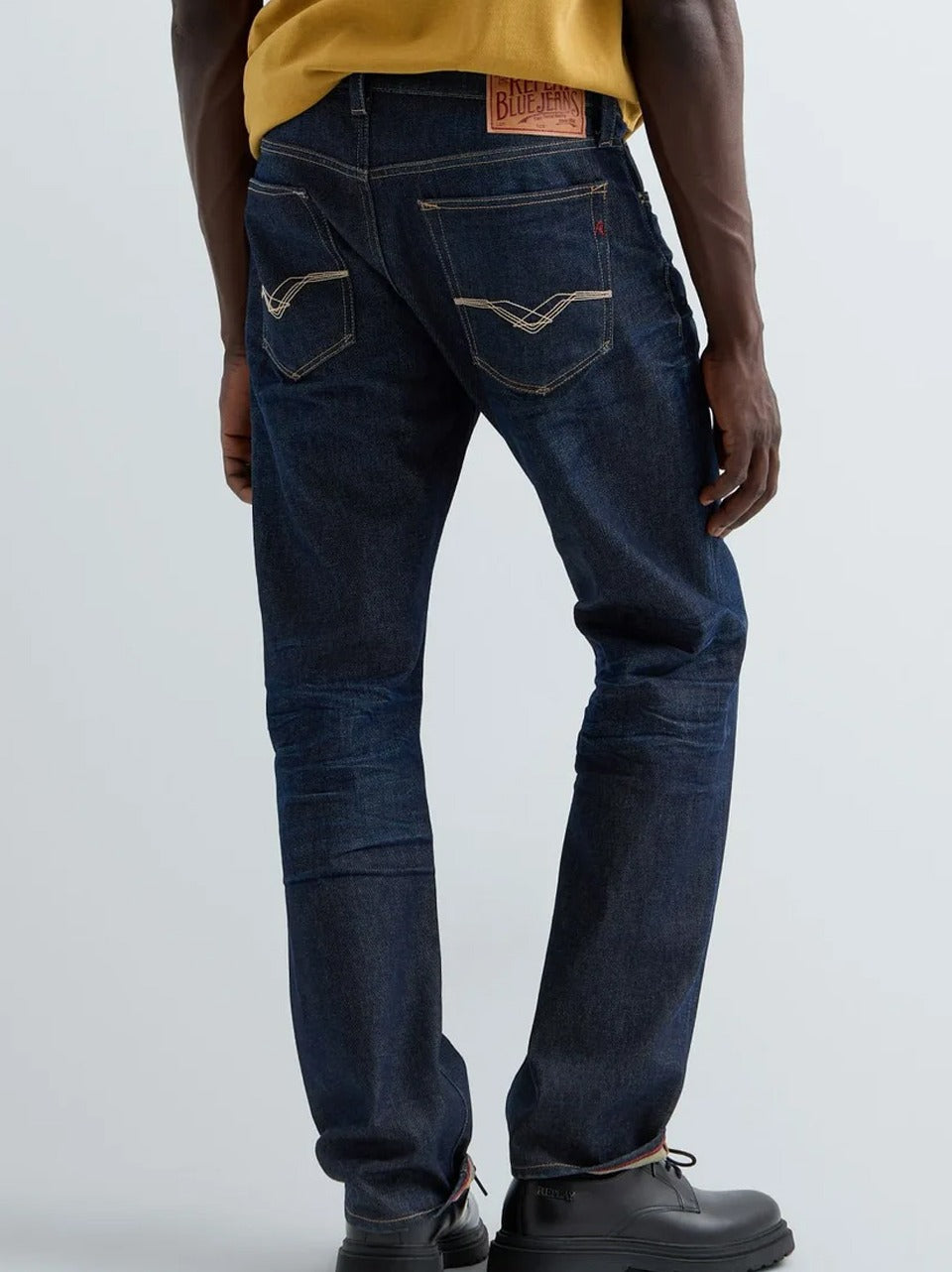 denim slim 3d crincle scuro DERYK 79526A DENIM replay
