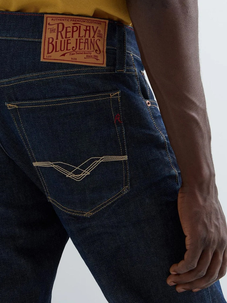 denim slim 3d crincle scuro DERYK 79526A DENIM replay