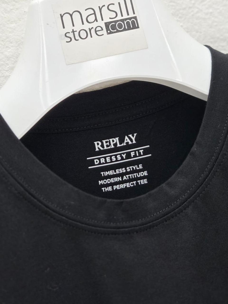 t shirt manica mezza M12BH N replay