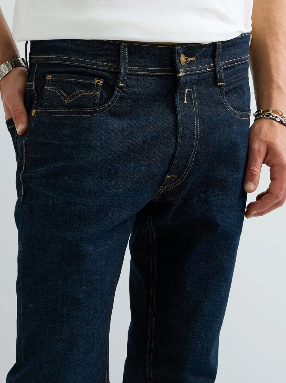 jeans slim coscia vestibile ROCCO 573220 DENIM replay