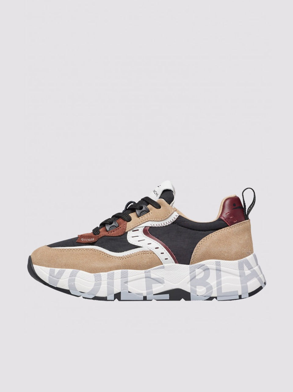 sneakers club 105 001-0012017475 4D30BROWN BLACK VOILE BLANCHE