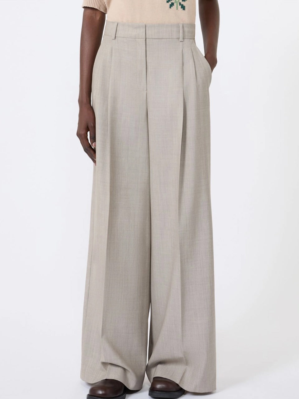 pantalone tela lana pinces OVVIO CAPPUCCINO WEEKEND Max Mara