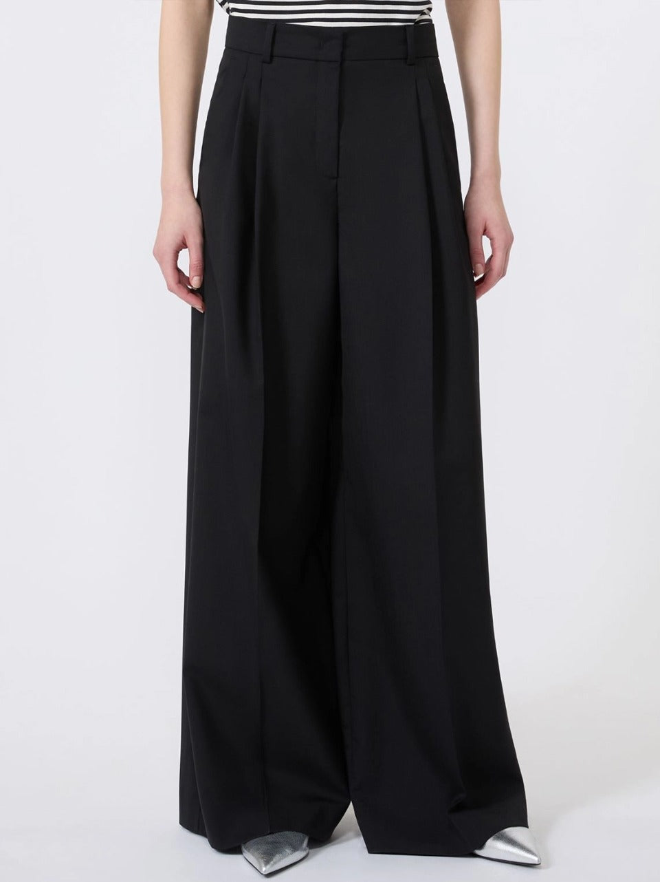 pantalone tela lana pinces OVVIO N WEEKEND Max Mara