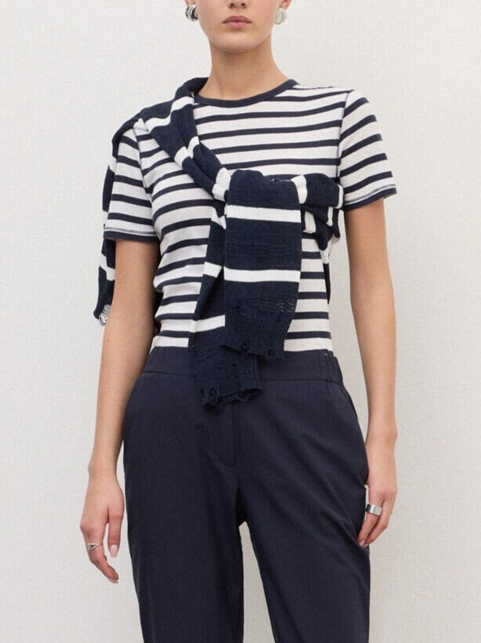 t shirt righe LOD DM8157 B ottod'ame