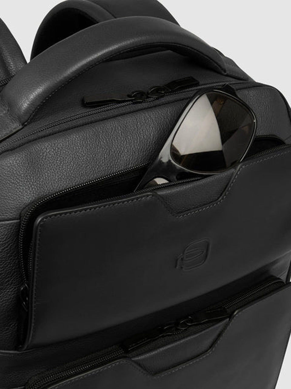 zaino 14'' doppa tasca pelle e nappa CA6923S142 NERO PIQUADRO