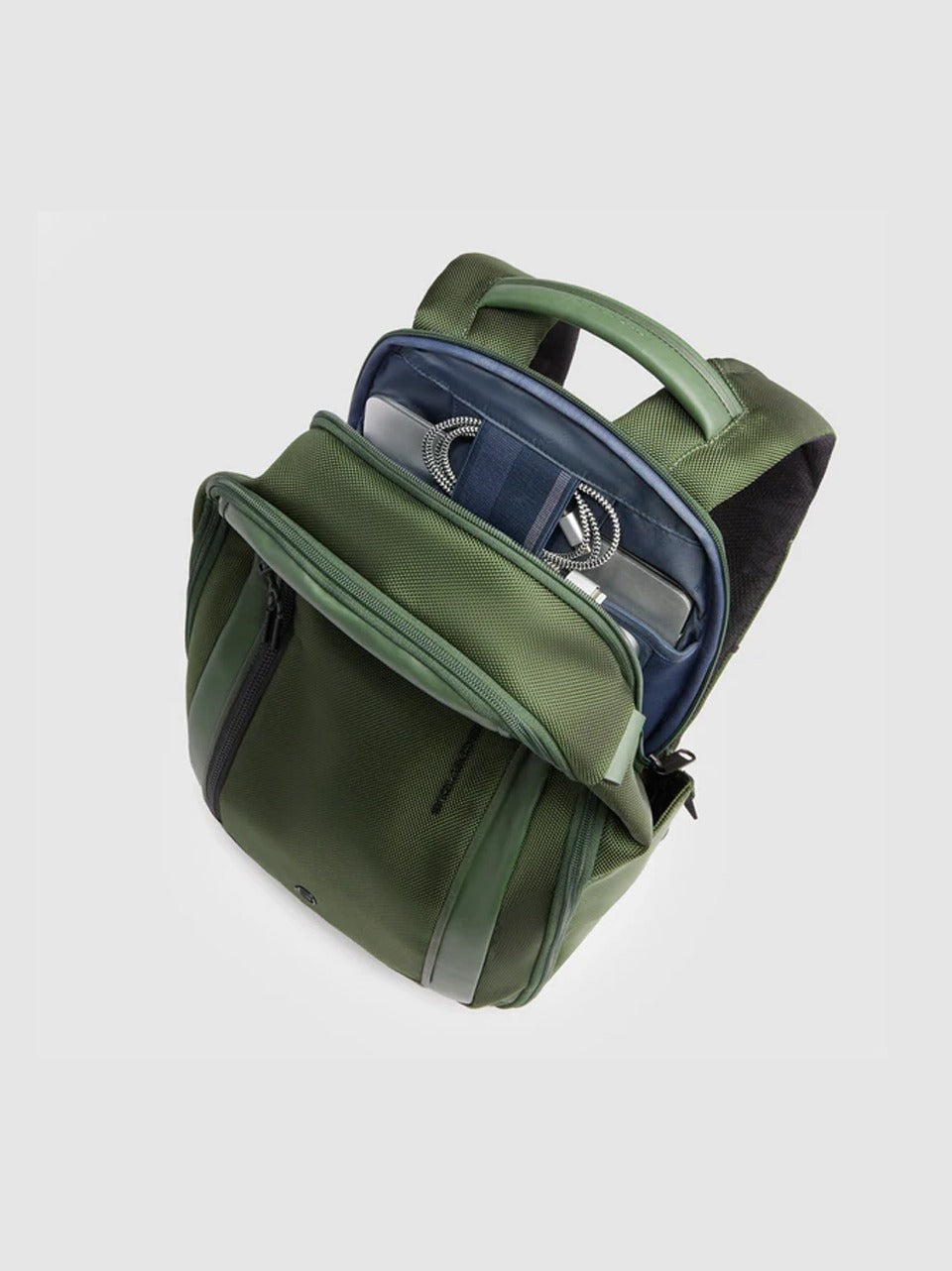 zaino 14'' tessuto riciclato e pelle CA6927S143 VERDE PIQUADRO