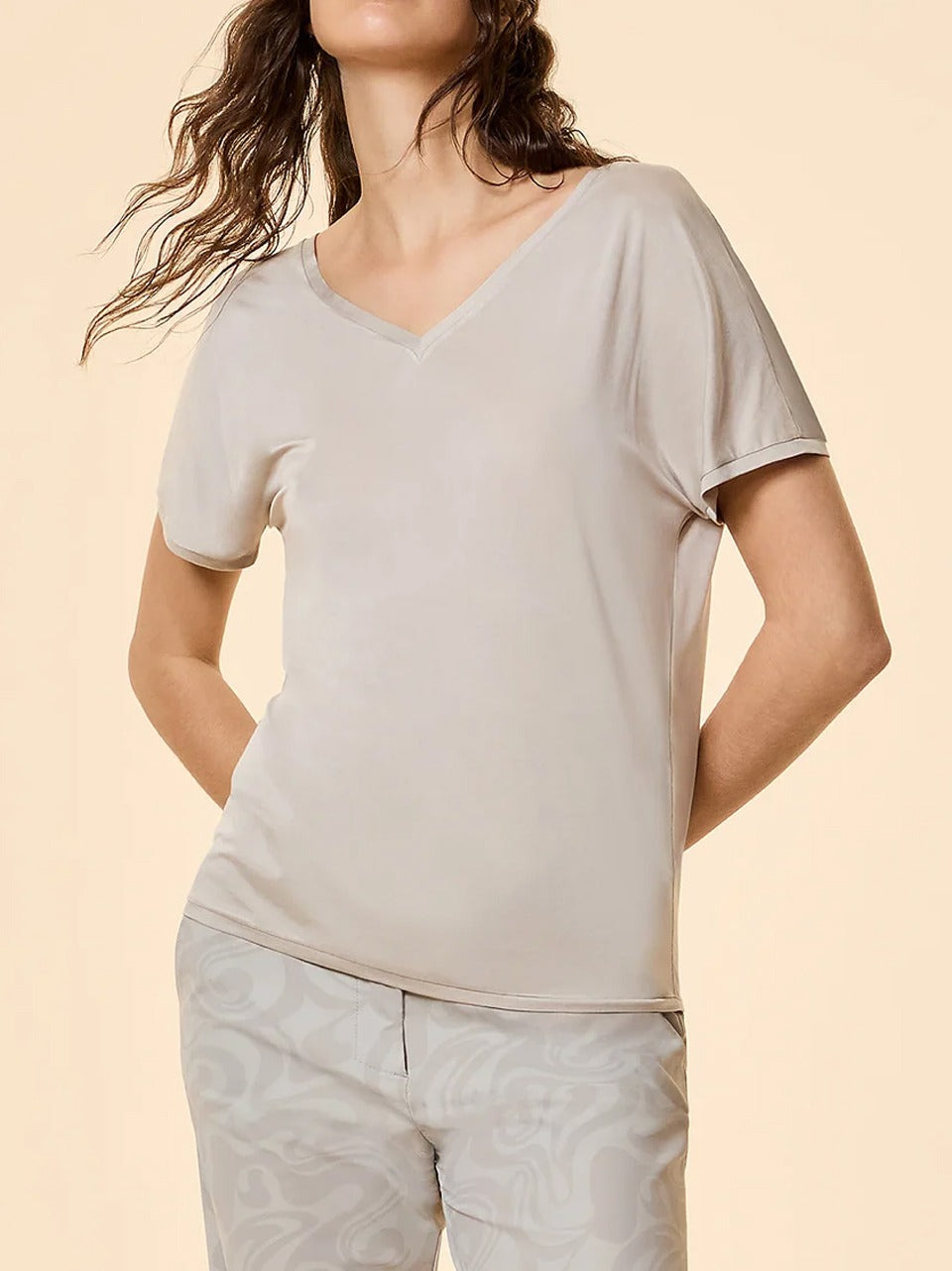 cupro v neck shirti 26710 85 RRD
