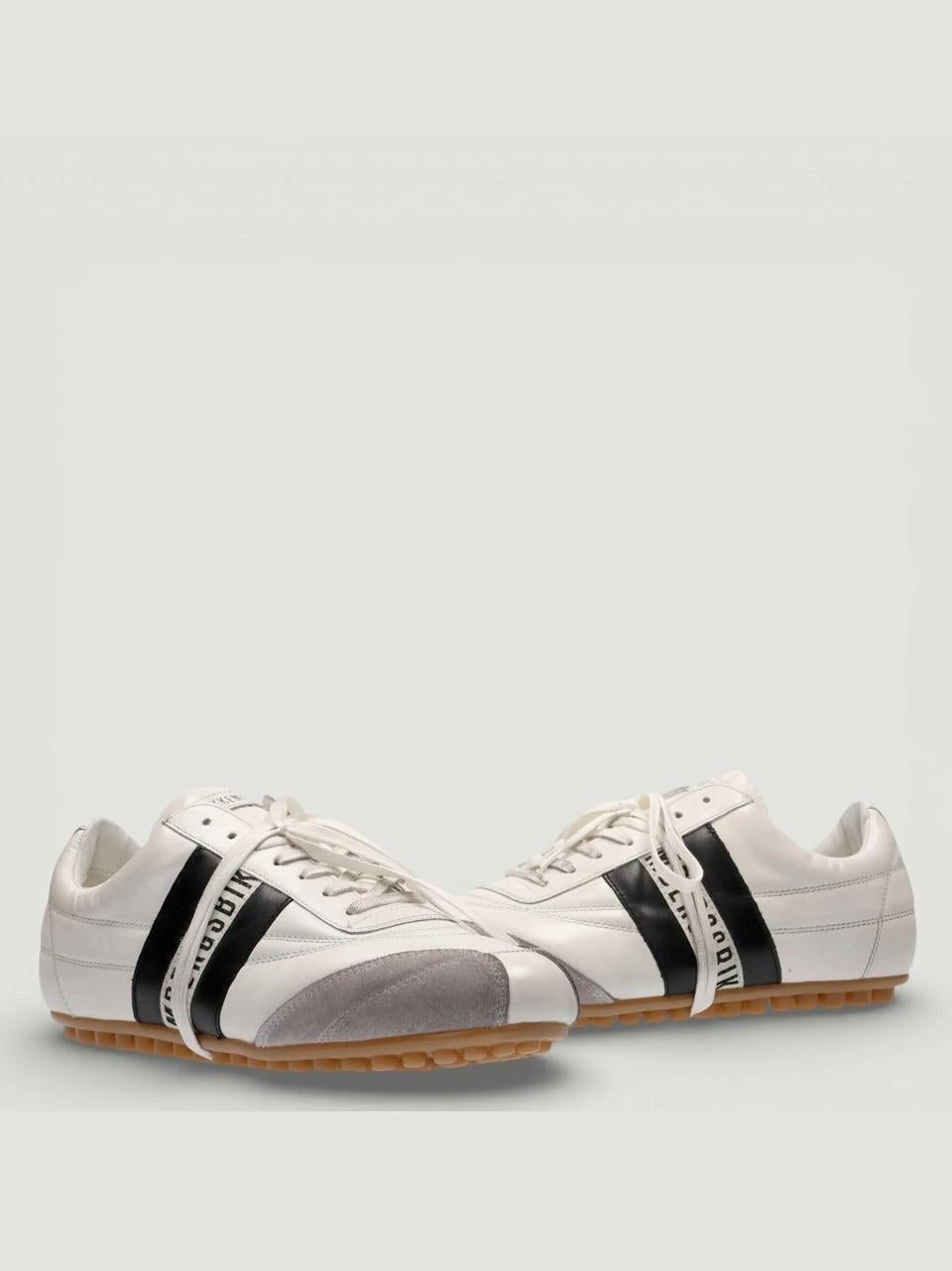 sneakers soccer 30519 BIANCO NERO BIKKEMBERGS