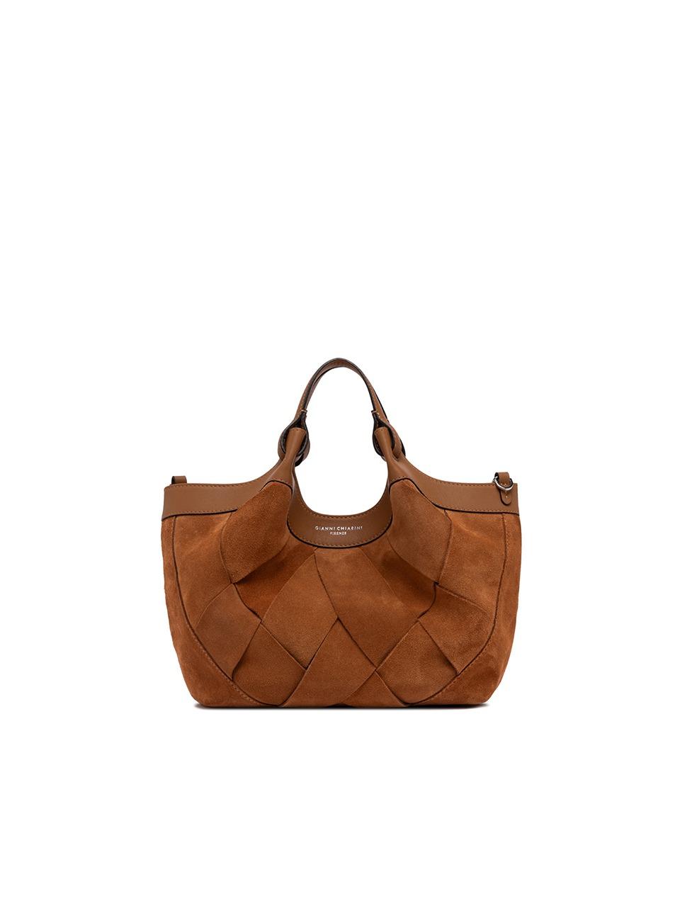 shopping dua media intrecciata BS12349 CARAMEL GIANNI CHIARINI