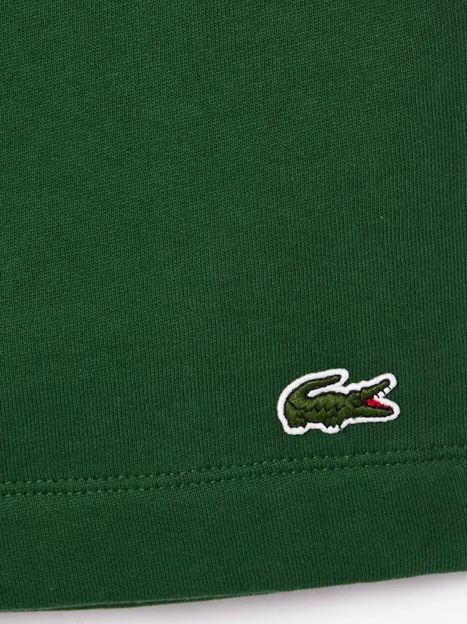 bermuda in felpa GH9860 VERDE LACOSTE
