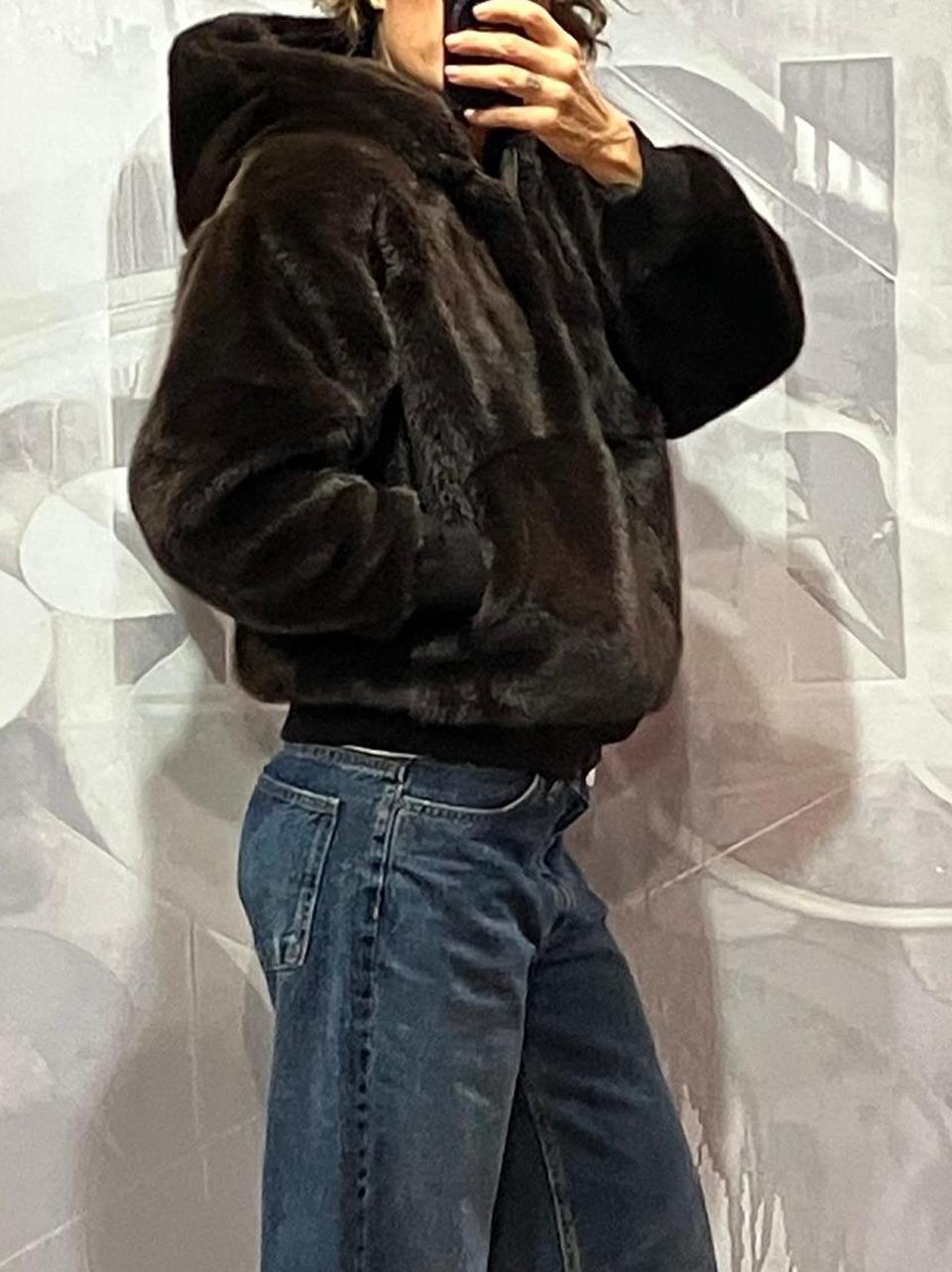 pelliccia eco cappuccio M38F0166 V Souvenir