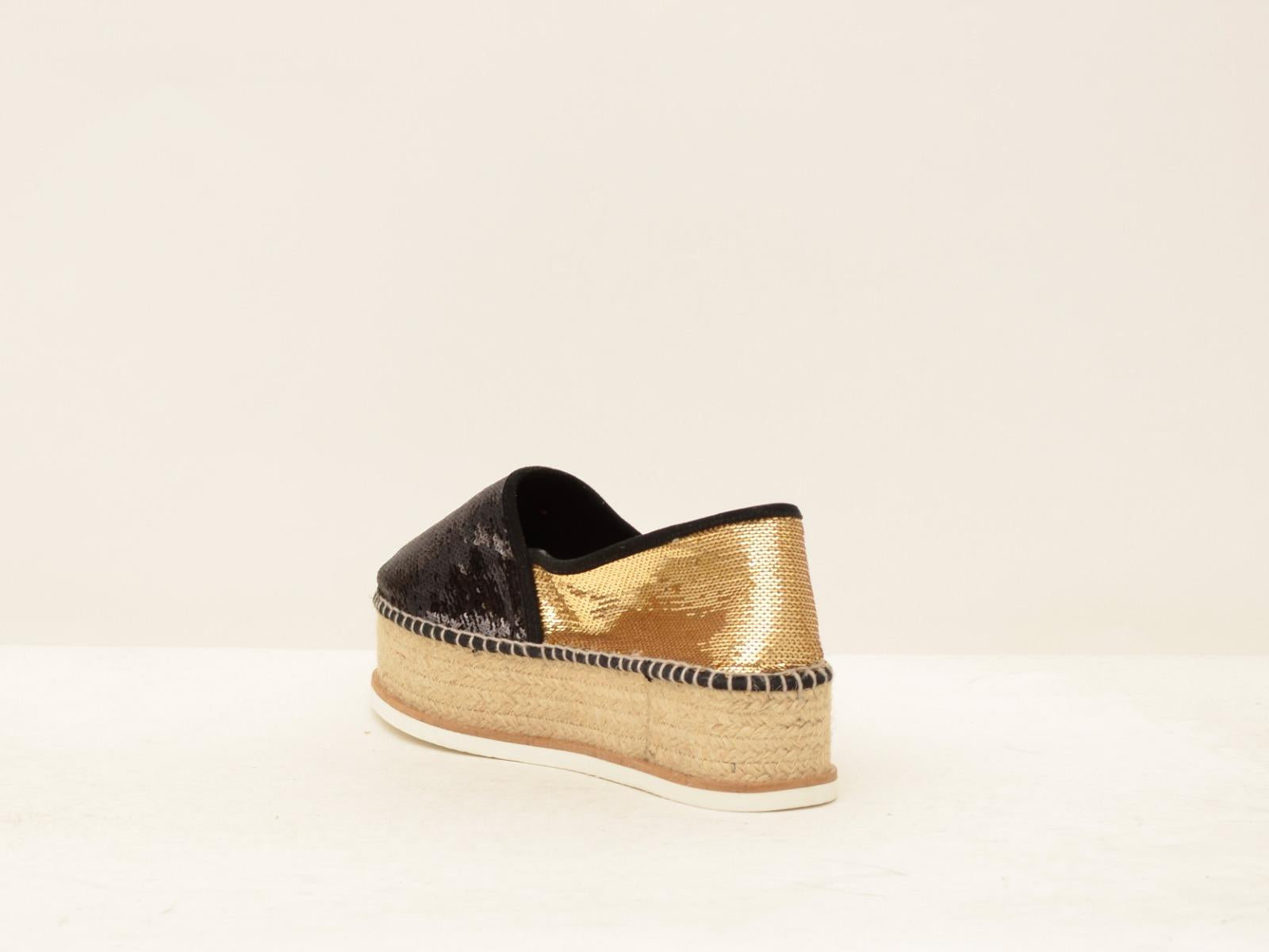 J.TEMPE NERO\ORO ESPADRILLAS