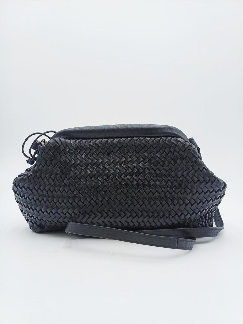borsa a spalla intrecciata 1104 NERO REHARD