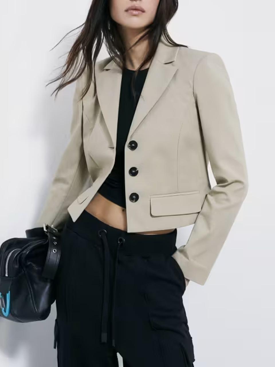 giacca mini in gabardina 8S0583A716 B862 Patrizia pepe