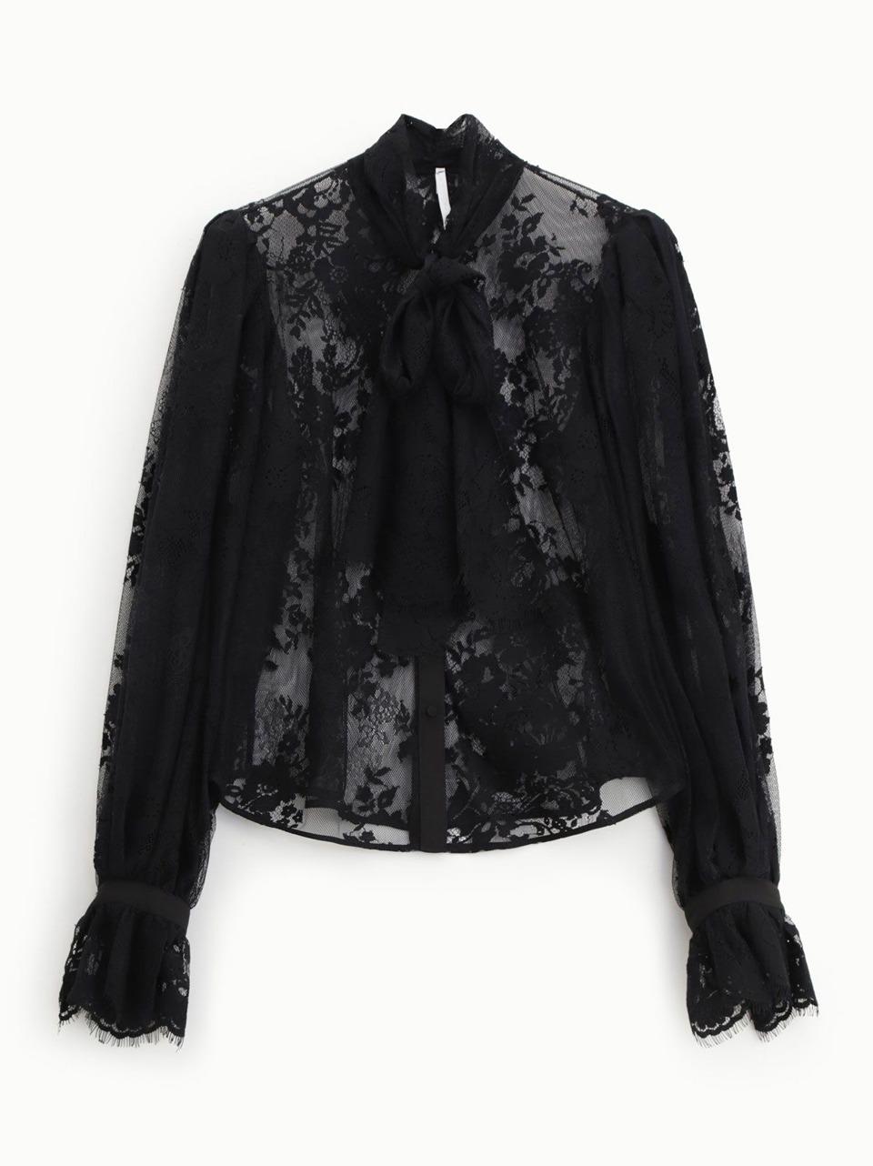 camicia pizzo CND1KHO N SELECTED