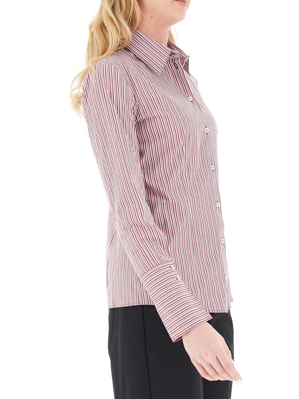 camicia gessata in cotone 8C0851A544 FG54 Patrizia pepe