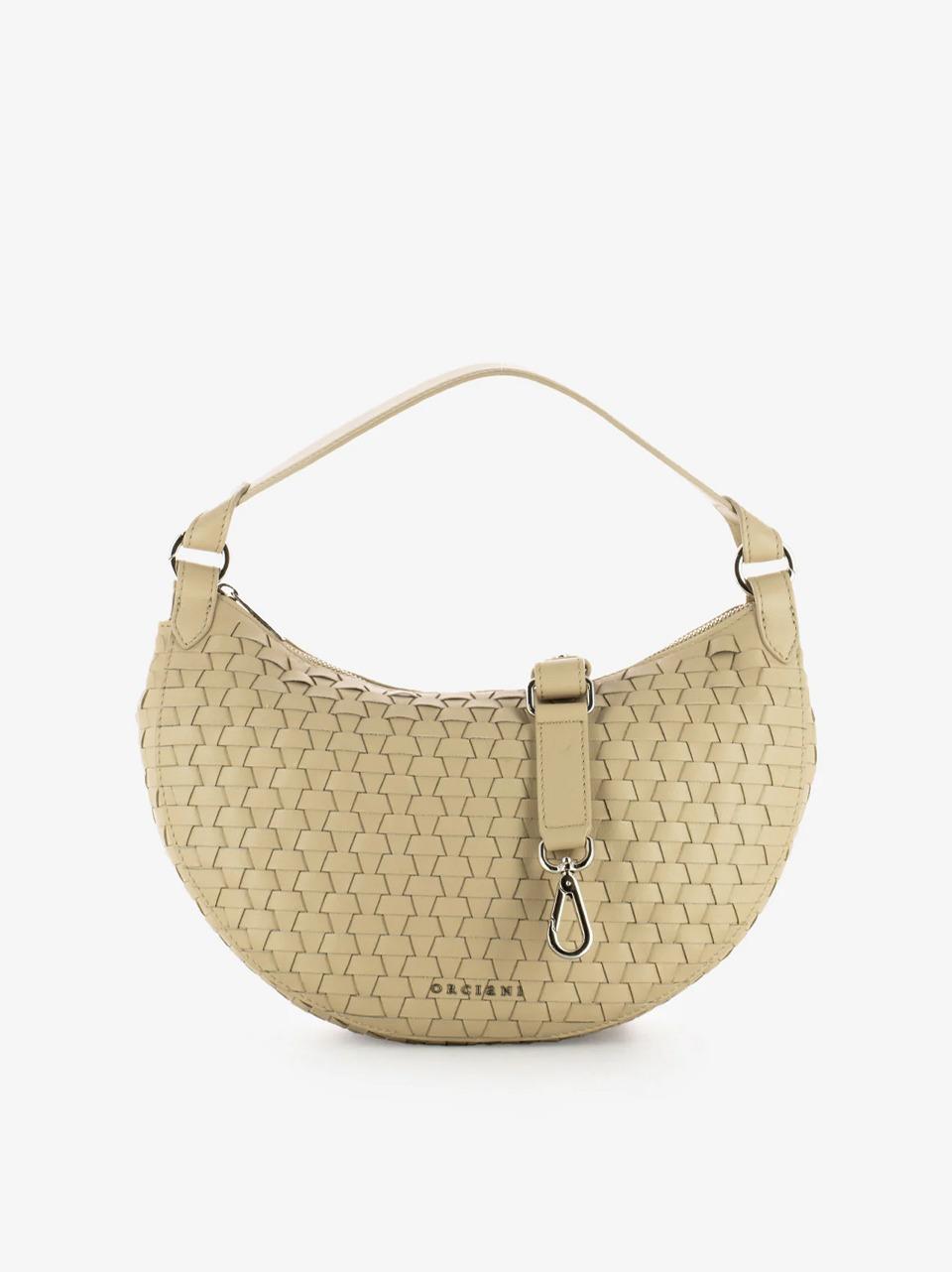 borsa dumpling large B02184WOVEN AVORIO ORCIANI