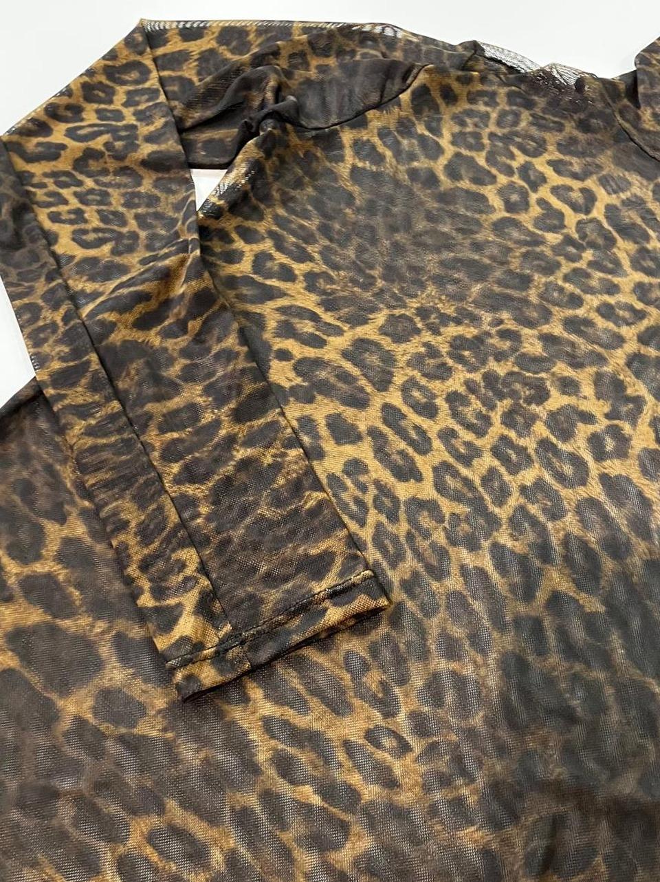 collo alto in tulle animalier F38X1241 VI Souvenir
