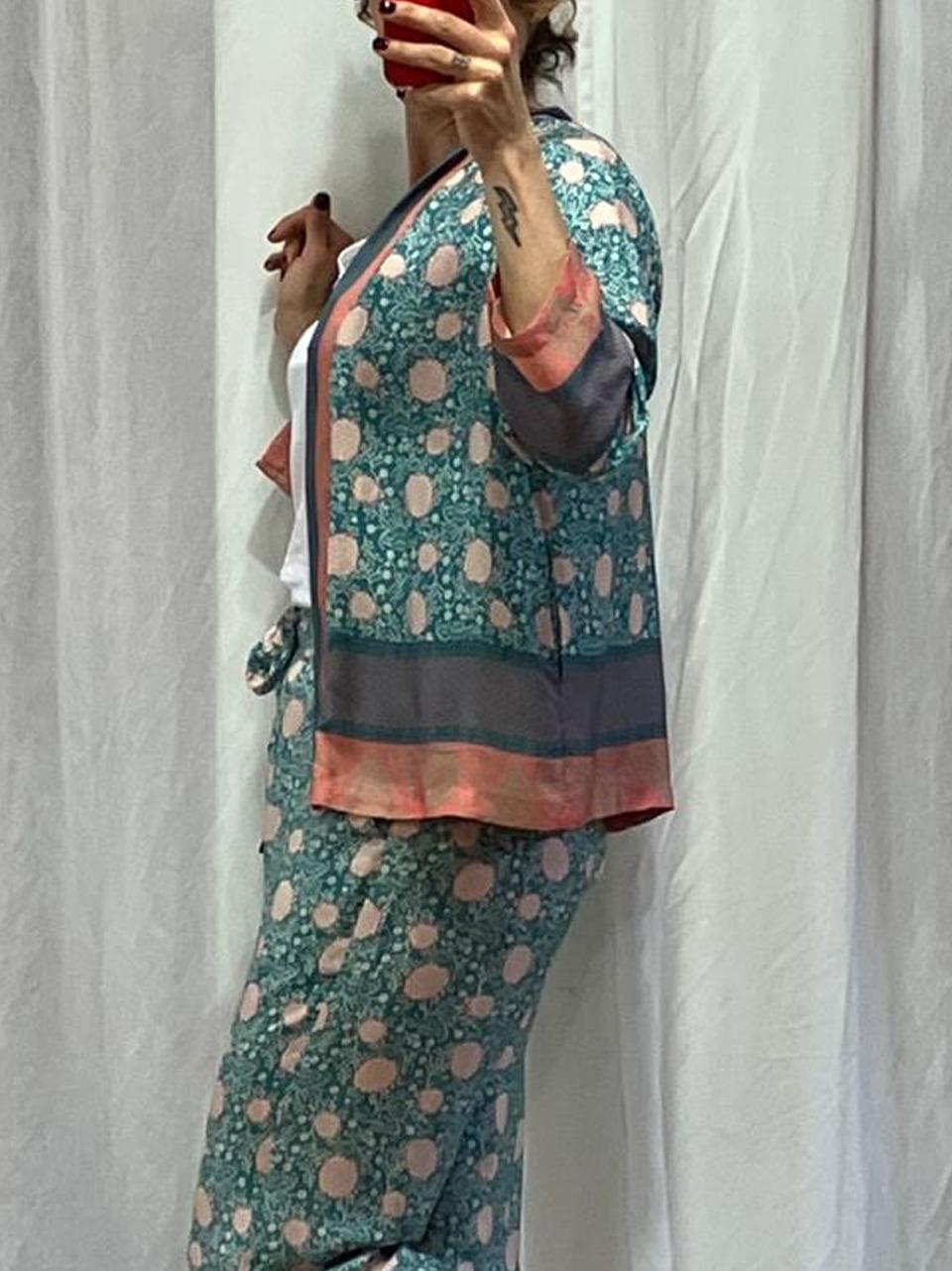 kimono corto fantasia 25603 CELESTE WU' SIDE