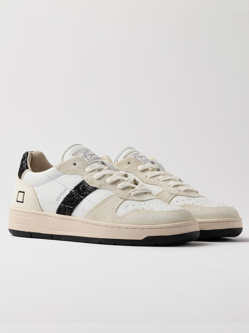 sneakers court2.0 CR-SH-GB BIANCO NERO D.A.T.E