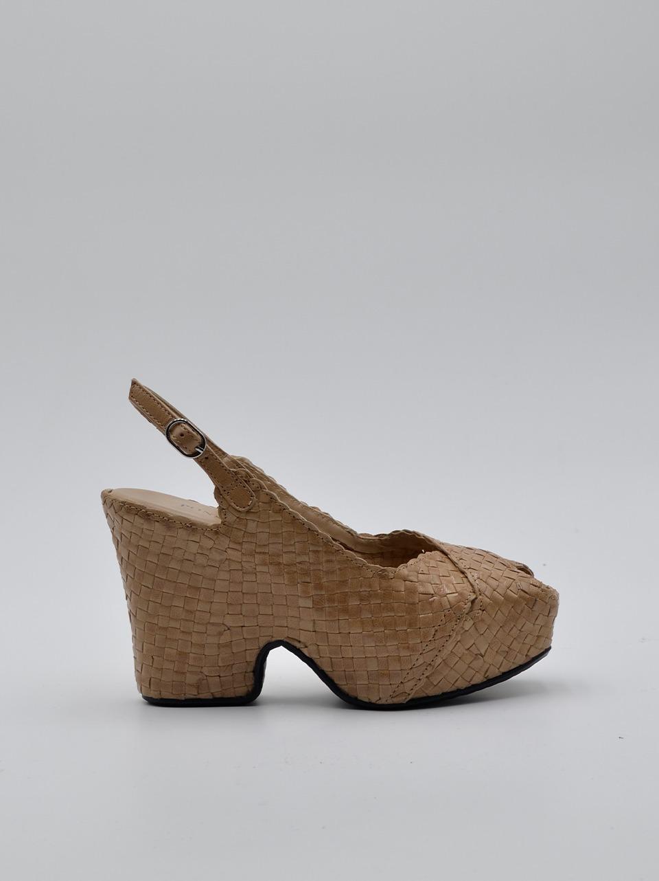 sandalo zeppa incrociato 11363 TAUPE PONS QUINTANA