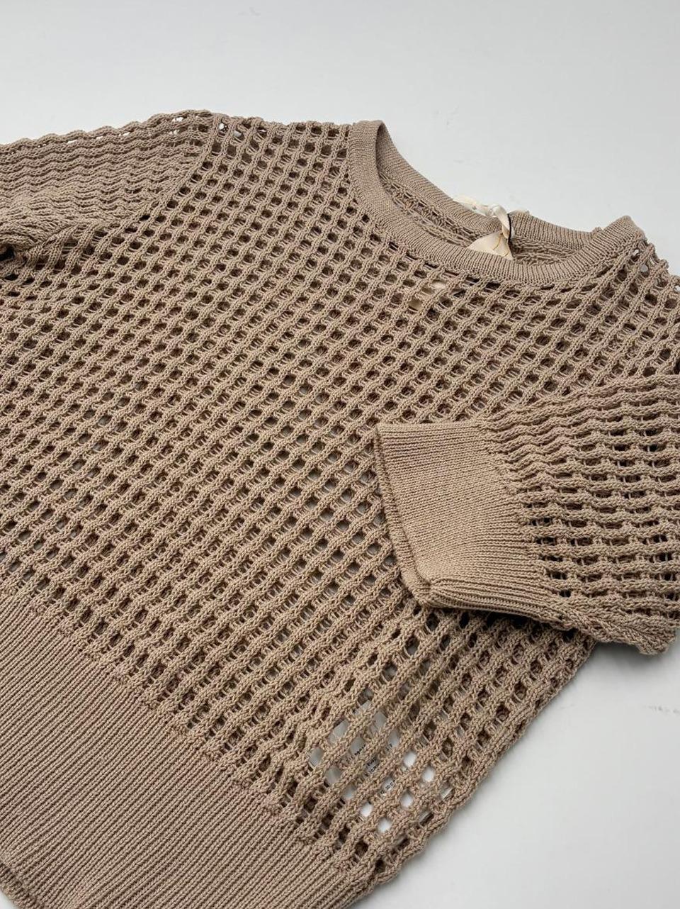 maglia mezza manica traforata JC4351044 SAND Jucca